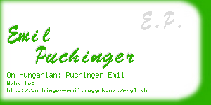 emil puchinger business card